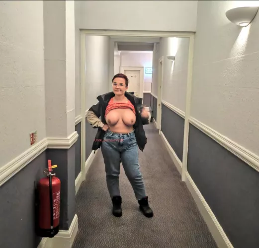 I wonder if all hotels have cameras in the corridors haha x 42 UK 