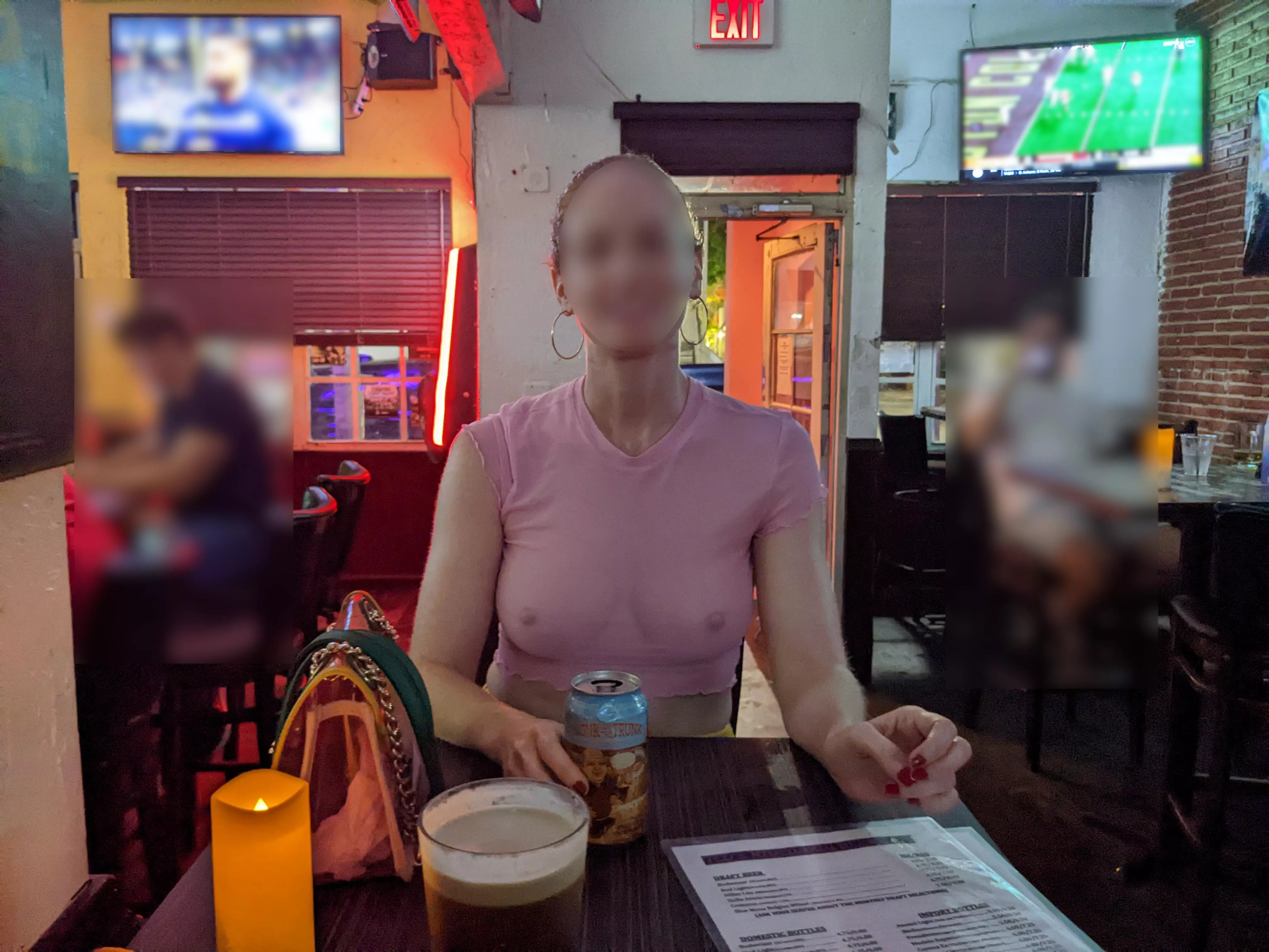  I wore this seethrough shirt at the bar, everybody said hi and smiled to me