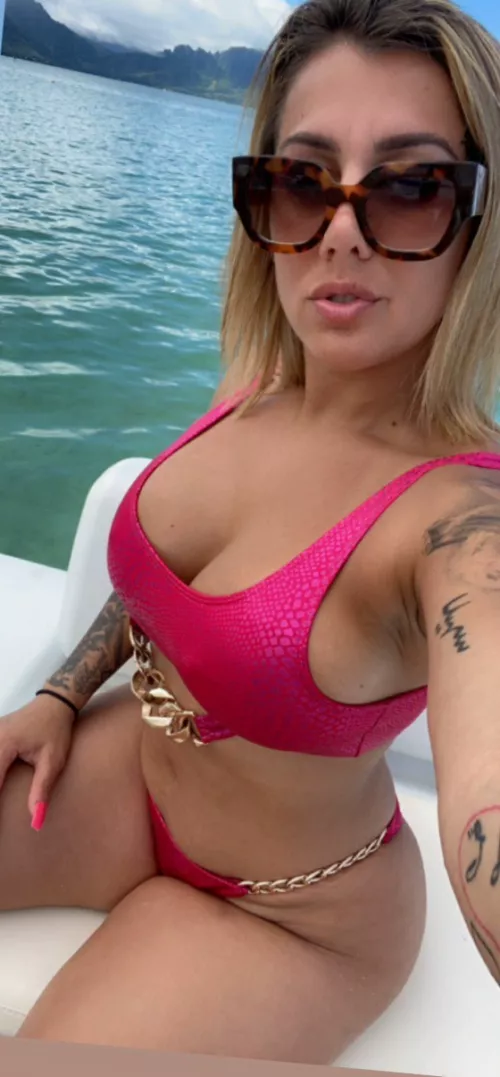 In this pink bikini, do I seem hot?