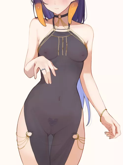 Ina in see-through dress [Hololive]