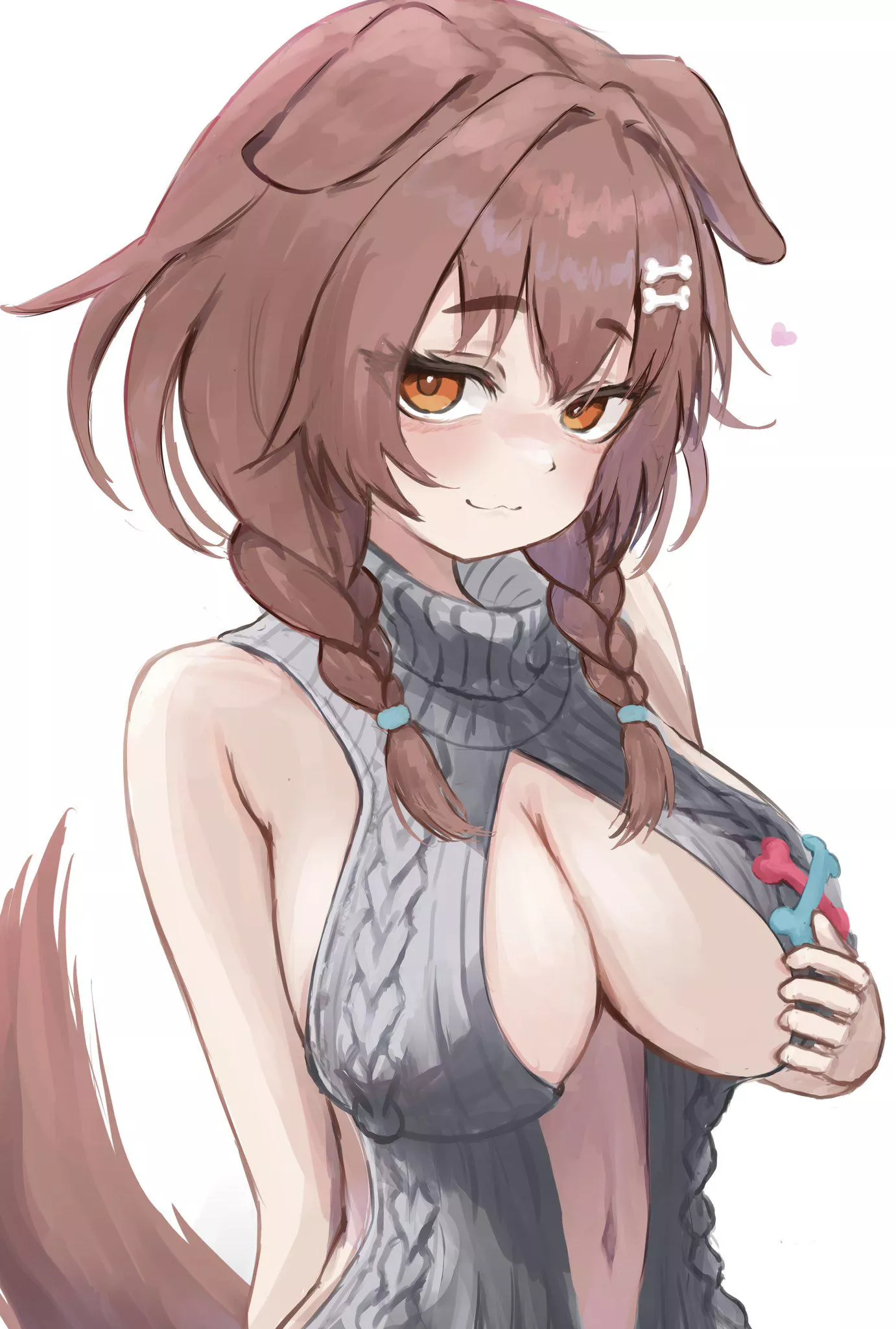 [Inugami Korone] Teasing her booba 