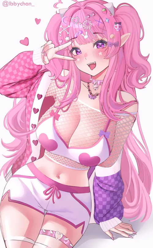 [Ironmouse] Fishnet top mousey (ibbychan)