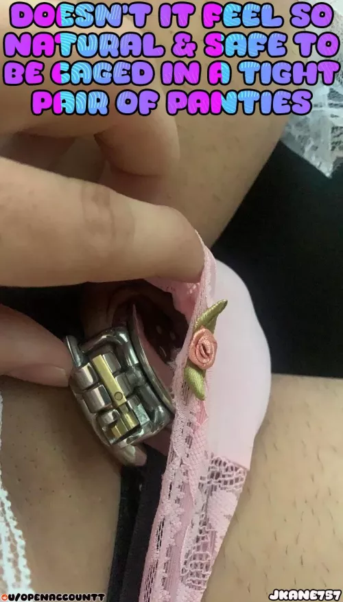 It Just Feels So Right To Be Caged & In Panties 🥰🥰