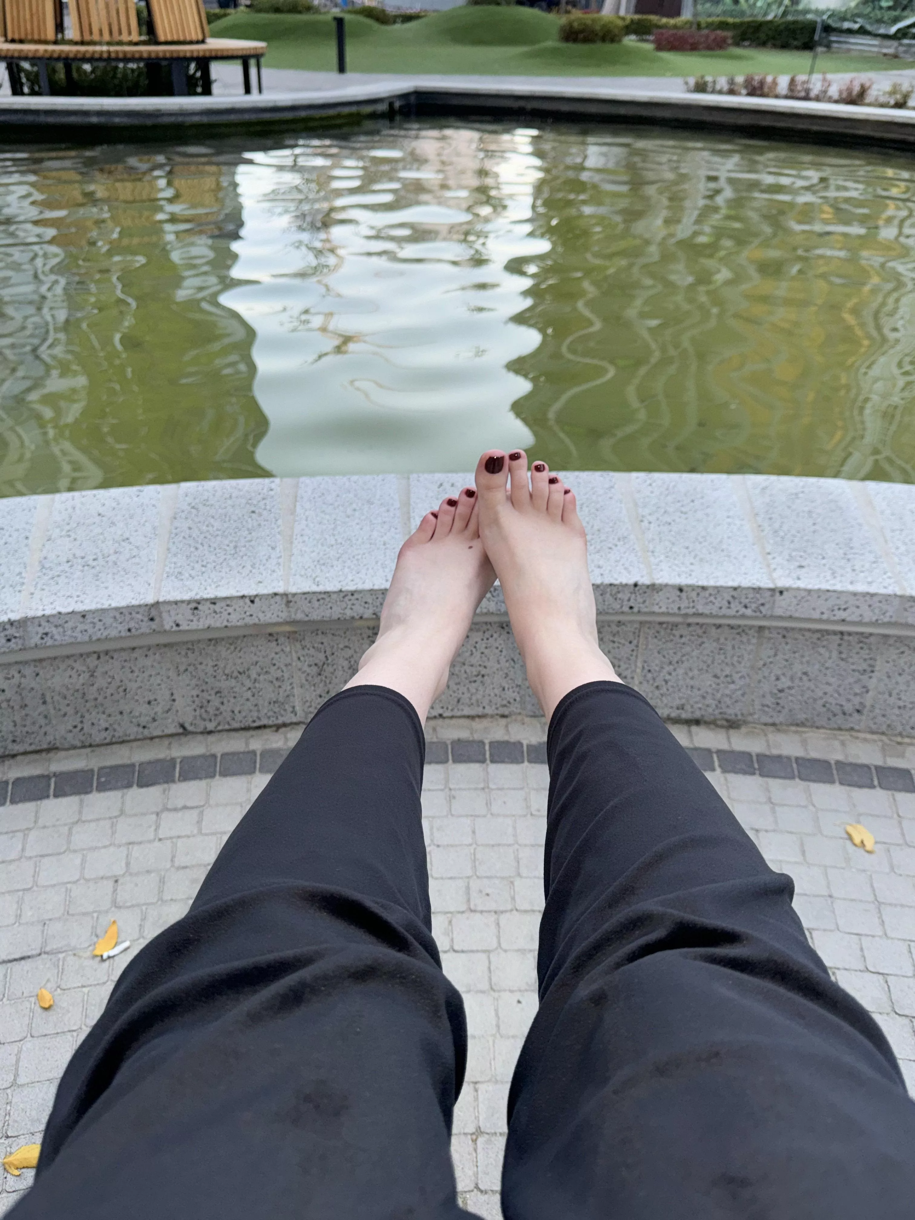 It's a beautiful view of my pedicure