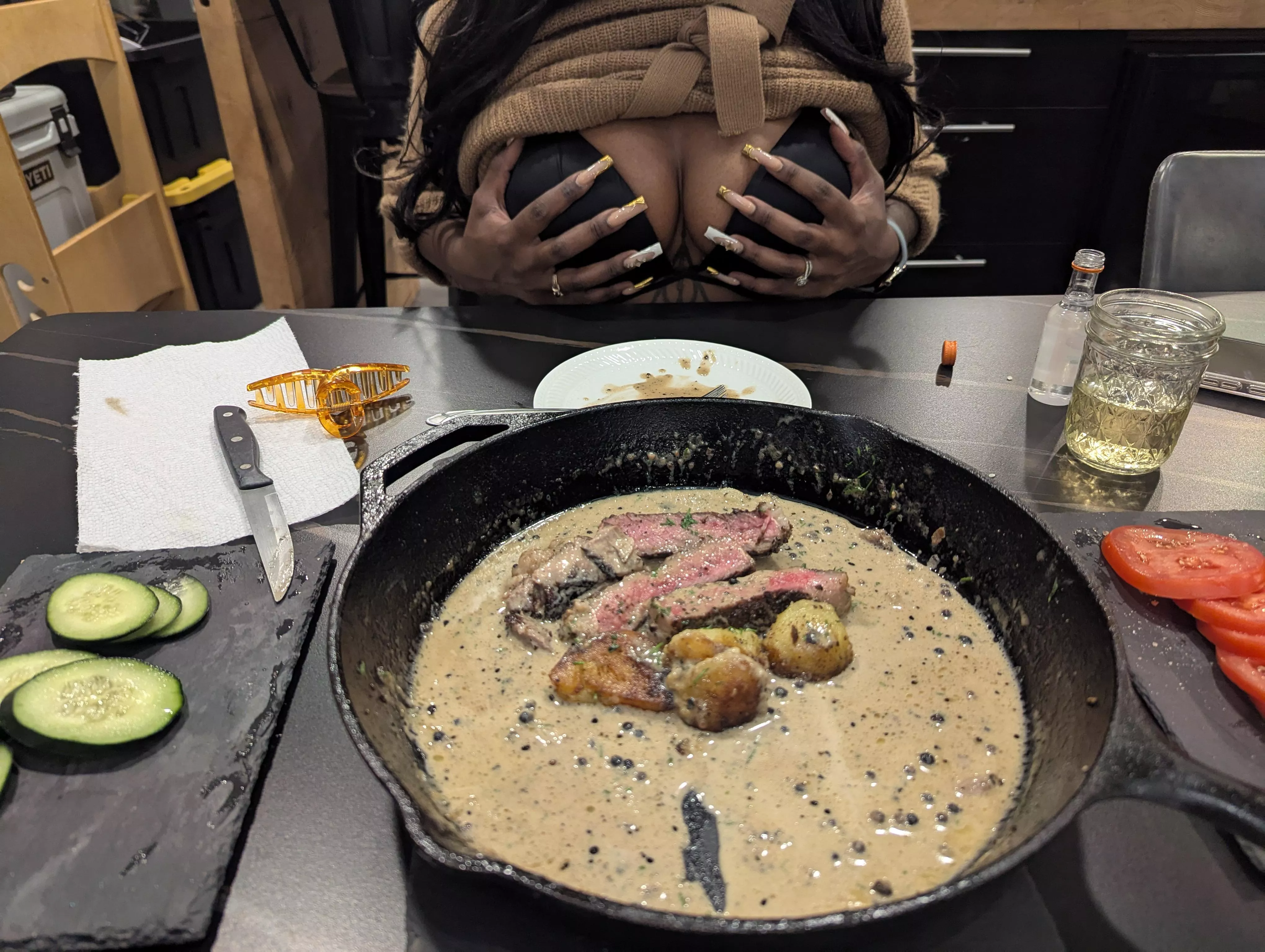 Jamaican Cream Sauce Spiced Ribeye 