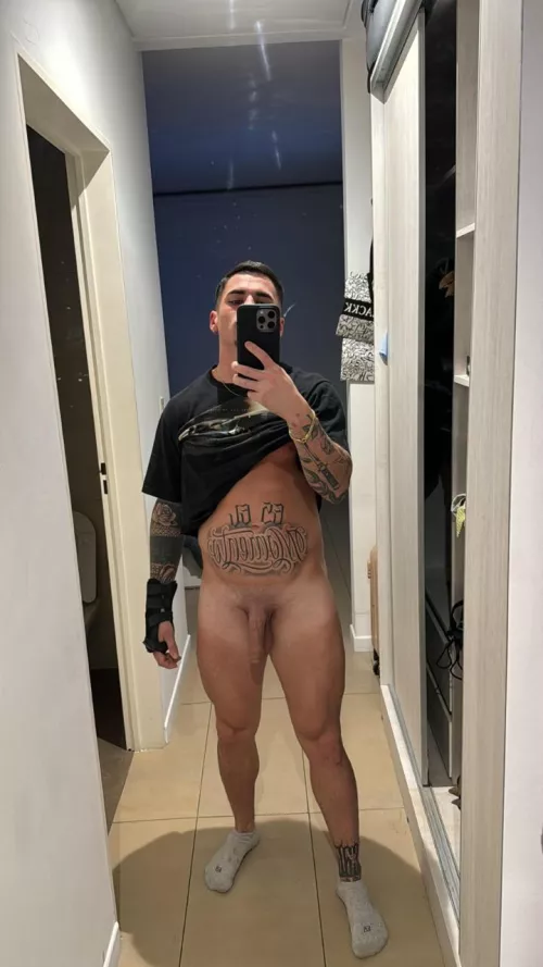 just a naked gangster boy (in home)