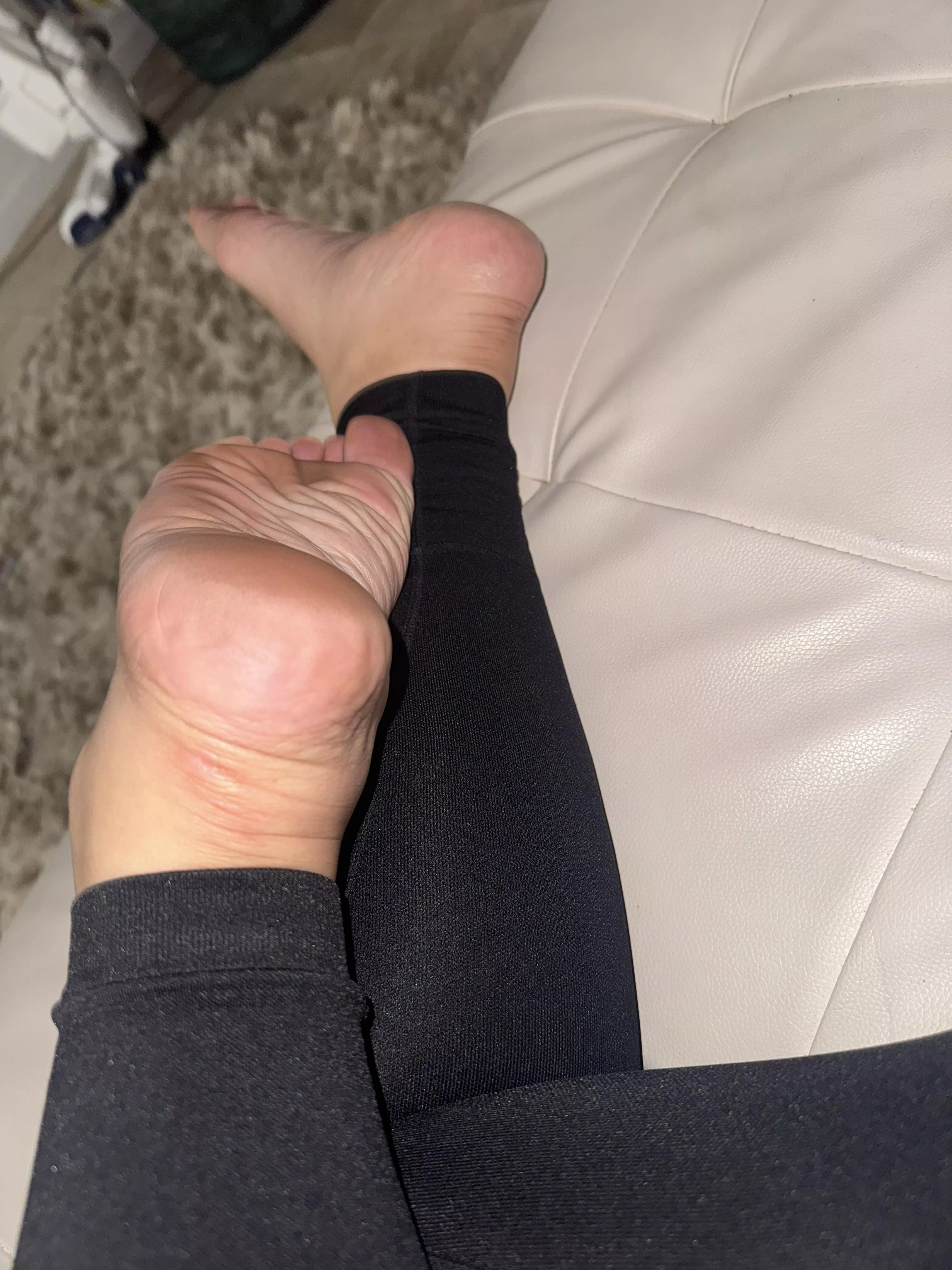 Just sitting on the couch with my feet out makes you so excited