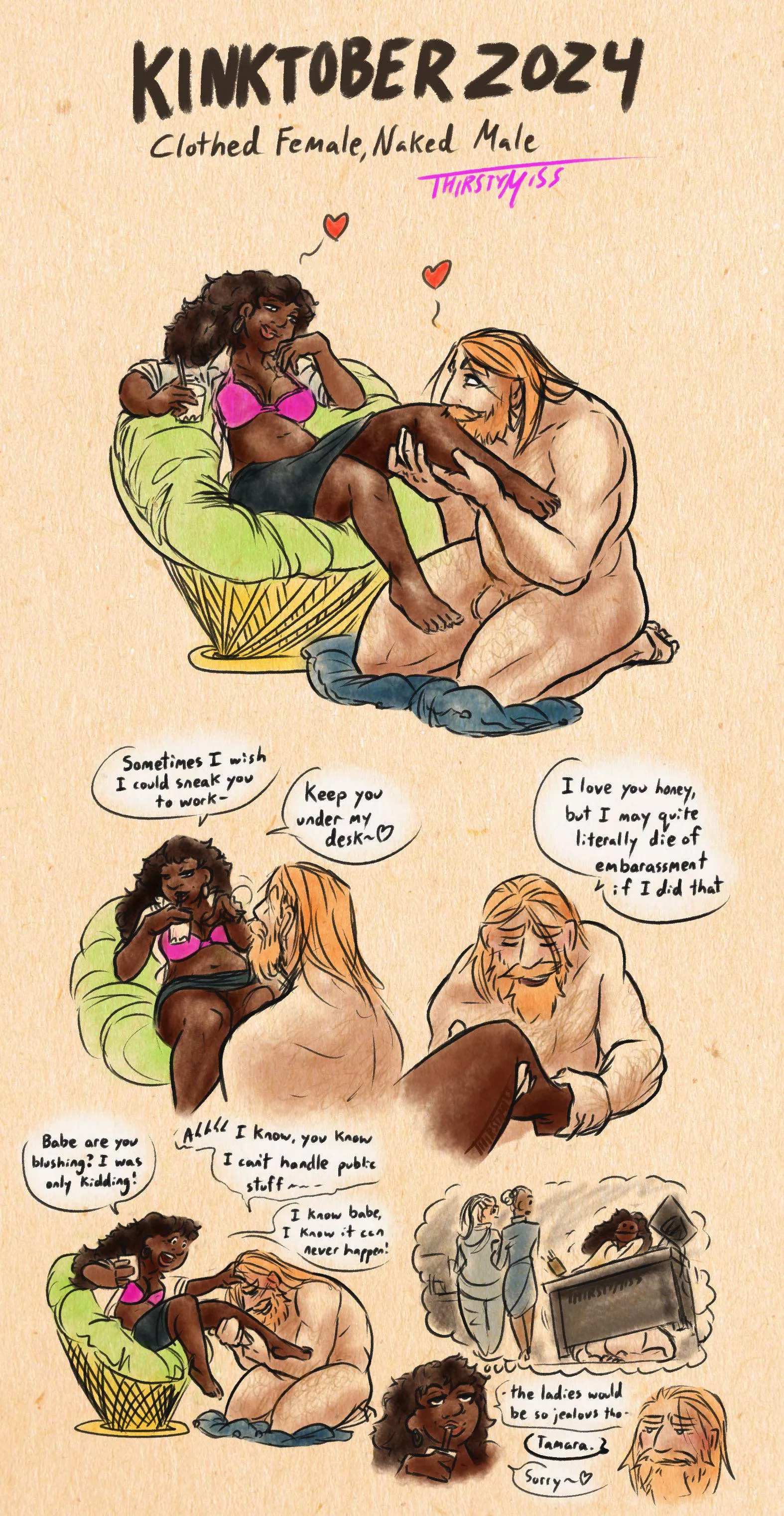 Kinktober 2024 - Clothed Female, Naked Male