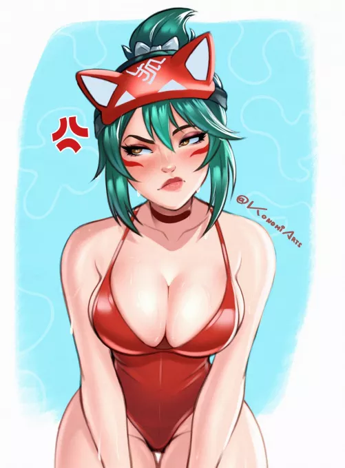 Kiriko got splashed. (KonomiArts)