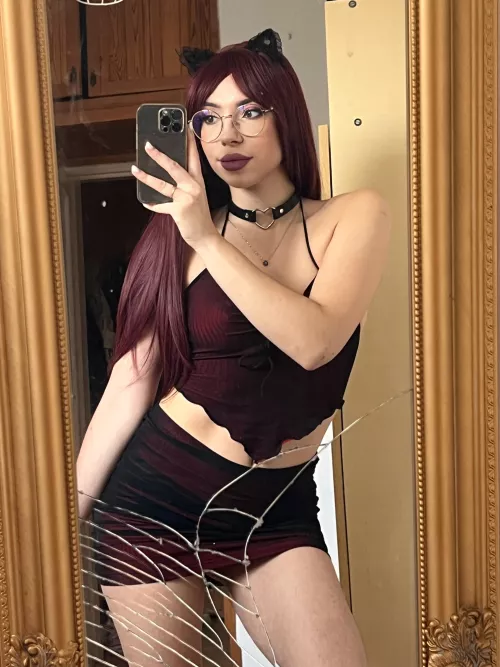 Kitty likes the new fur