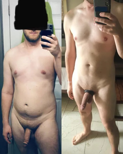 Lost 40+ lbs recently, thankfully none of it from my cock 