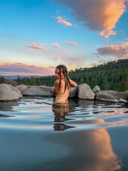 Magical hot springs moment 