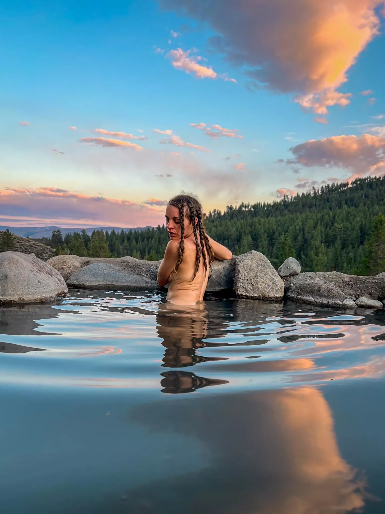 Magical hot springs moment 