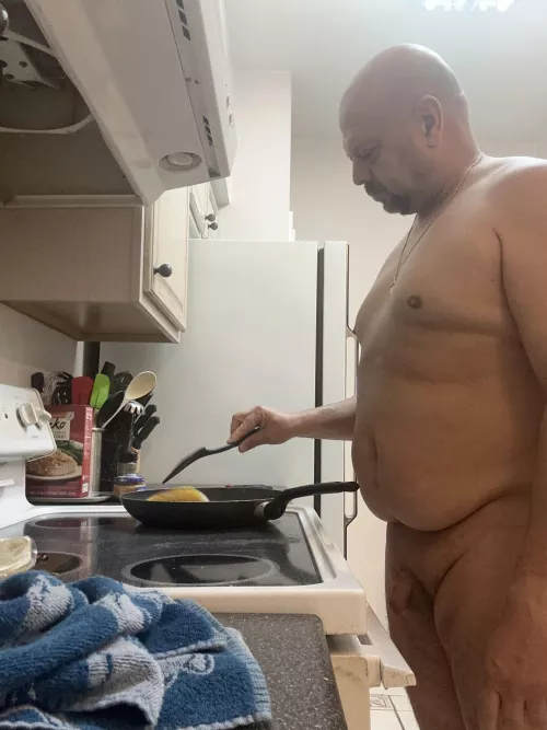 Making breakfast this morning 