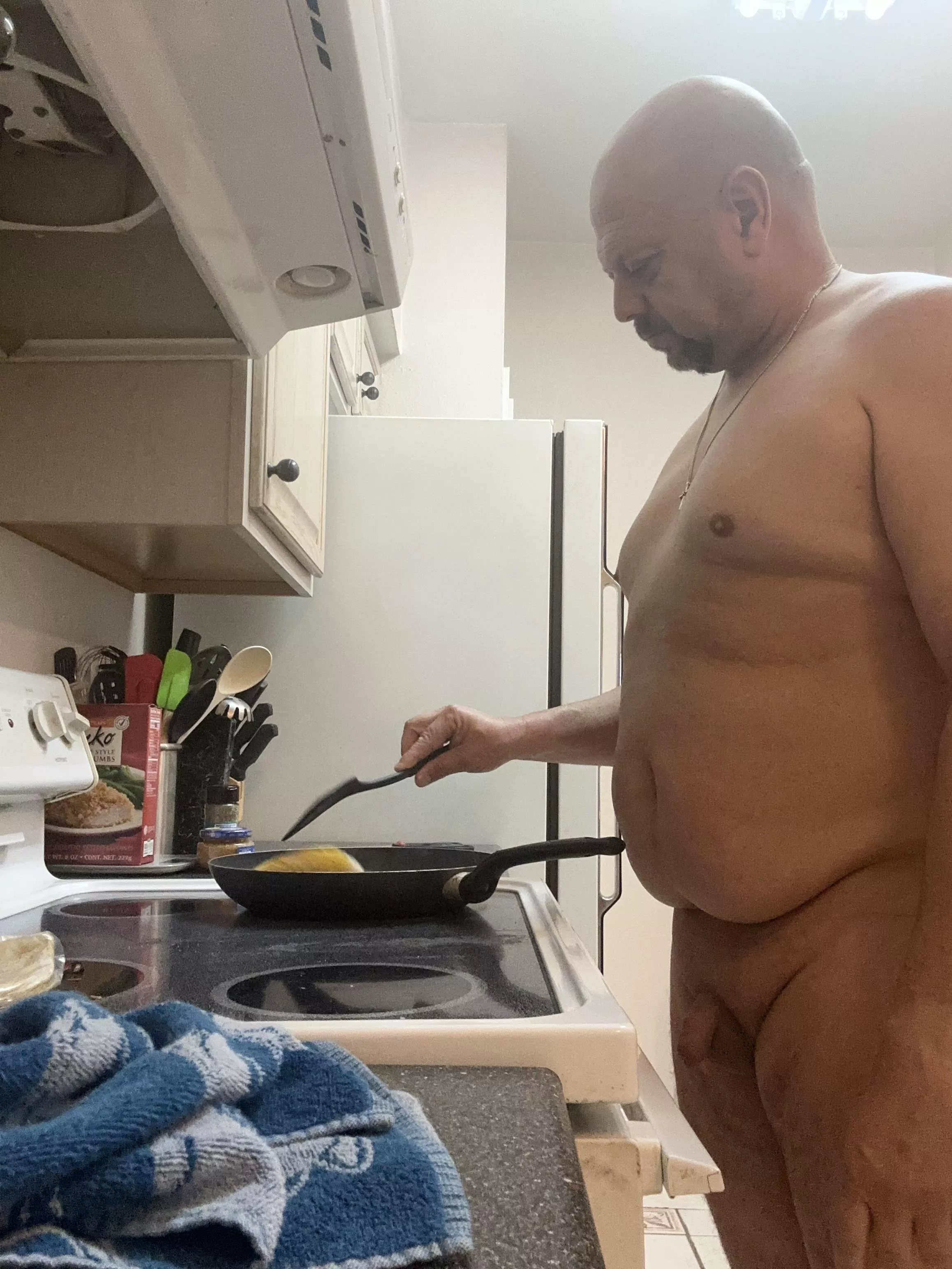 Making breakfast this morning 