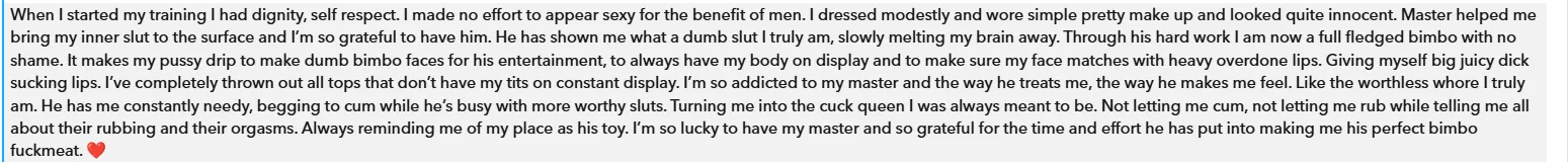 Meet sadist therapist's good girl. She wrote a nice little para to introduce you all to her. She is reading comments. 