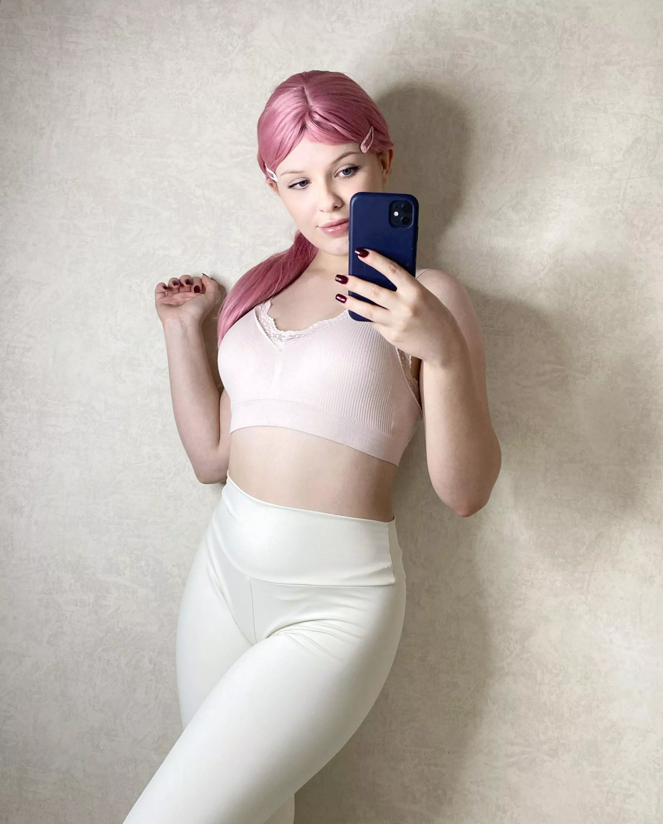 My new beige top, it's so comfy