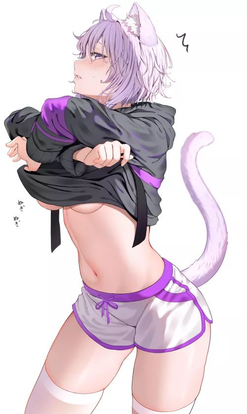 Nekomata Okayu Caught Changing [Hololive]
