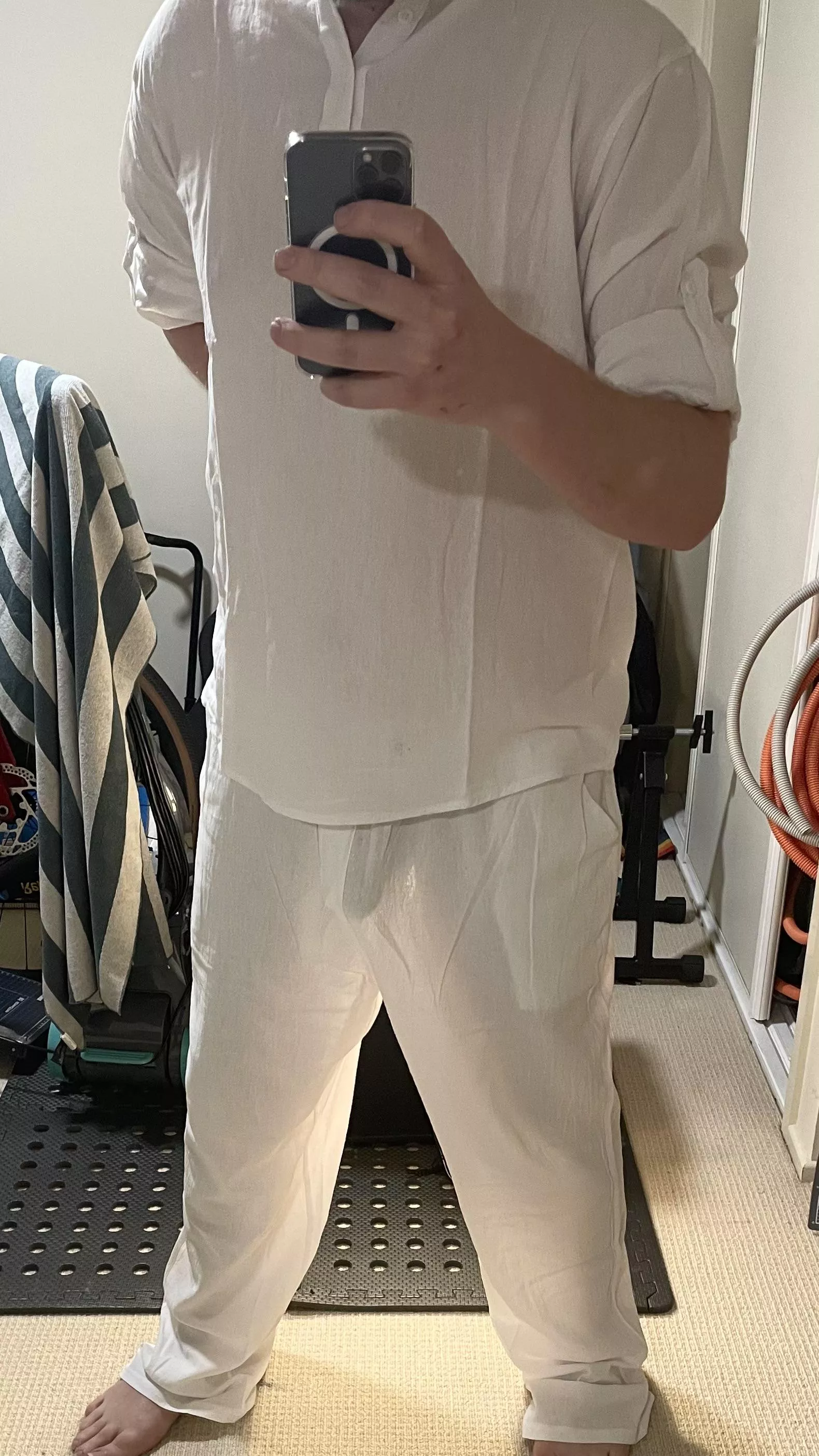 Oh dear these summer clothes are a bit sheer. Where should I wear them? 