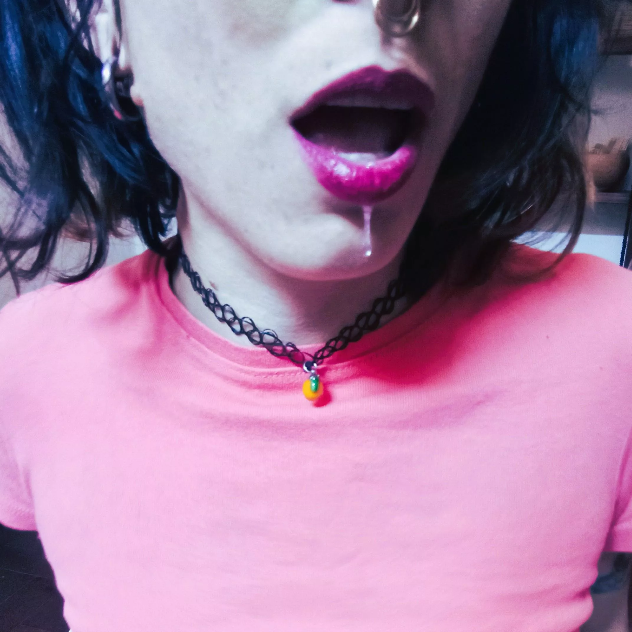 opening my mouth to eat your d