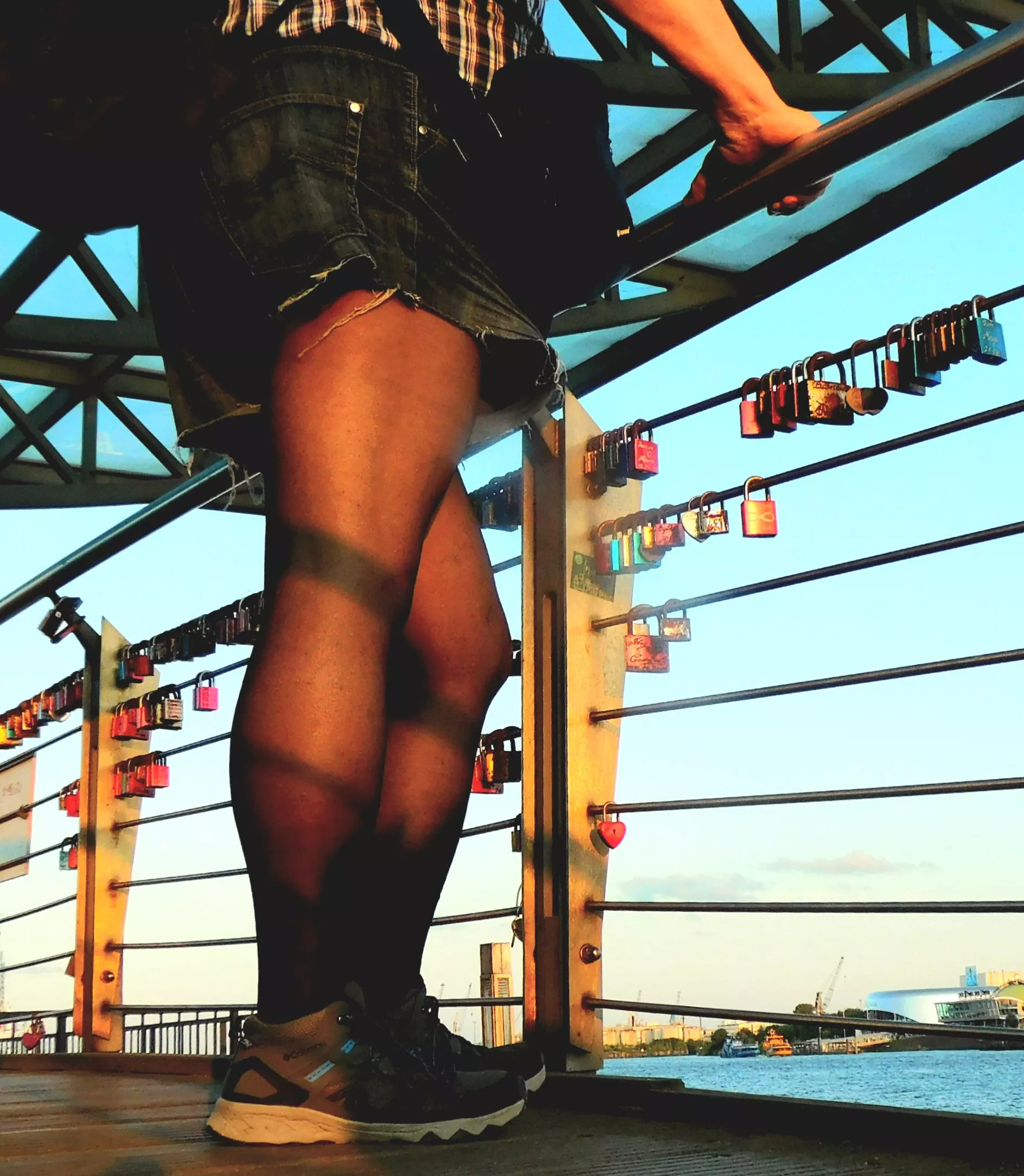 Pantyhose in the sunset