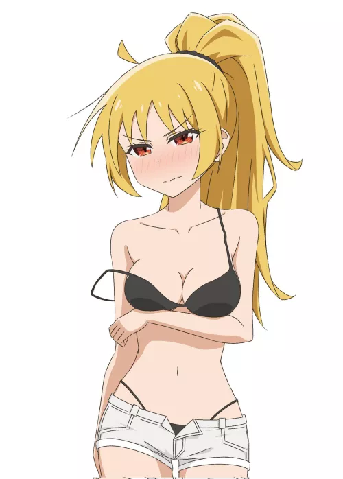 Seika Blushing In Her Bikini (By @ThundraDrawings On X)