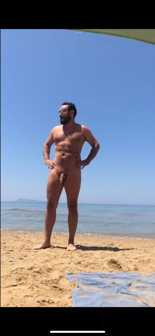 Soaking up the sun on the beach