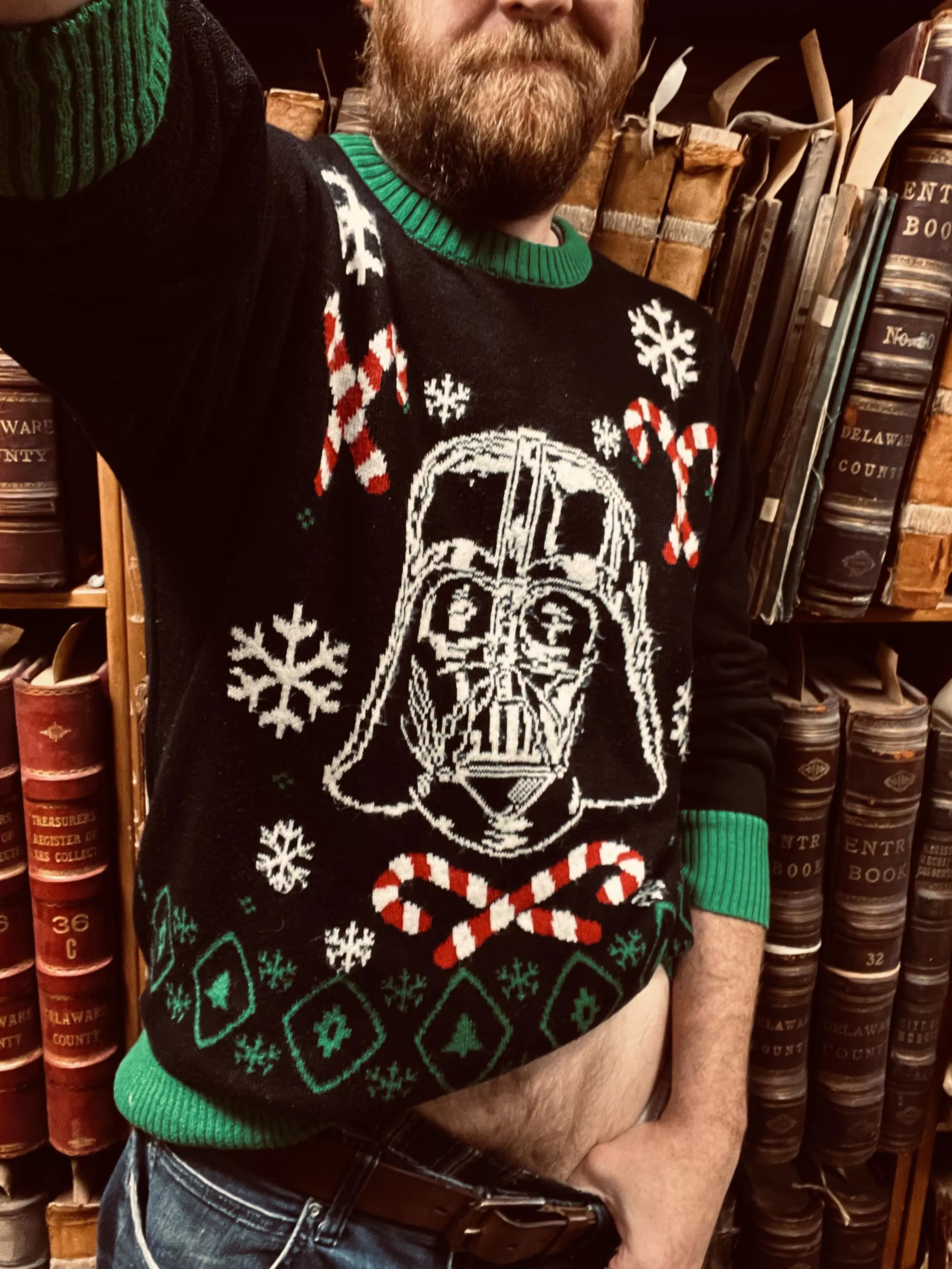 Standing in front of a bookshelf at work. Is this acceptable?