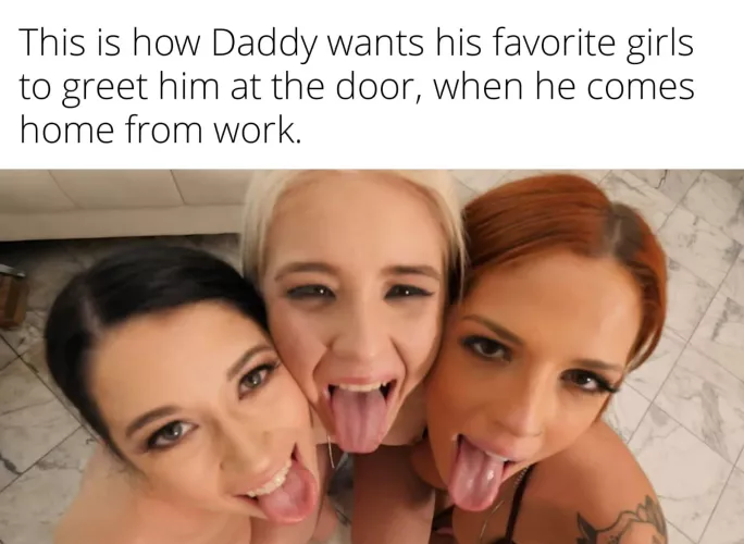 Such good girls, for daddy
