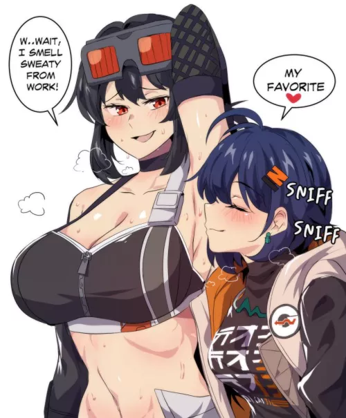 The Smell of mommy’s armpits whe n she gets back from work is the best 😍