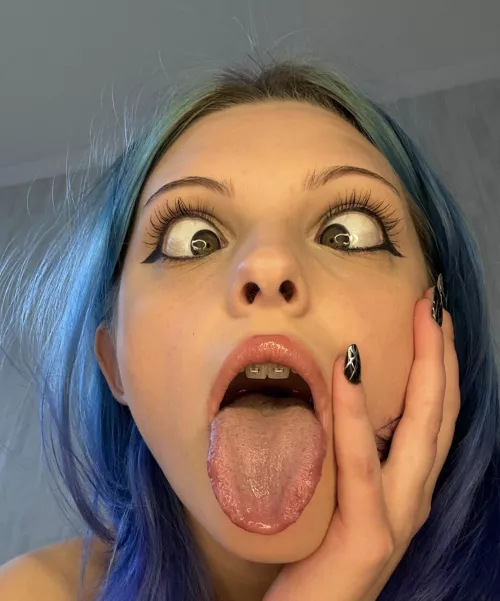 Training my face ahegao, just for you, baby