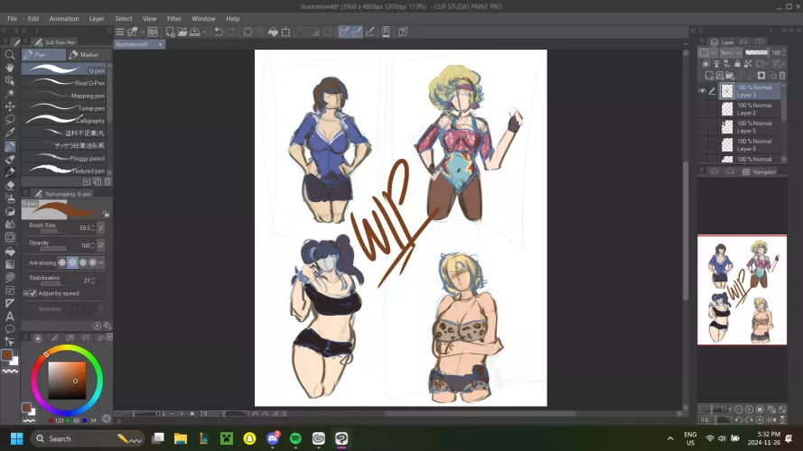 WIP Of Some of the Ladies From Huniepop 2 