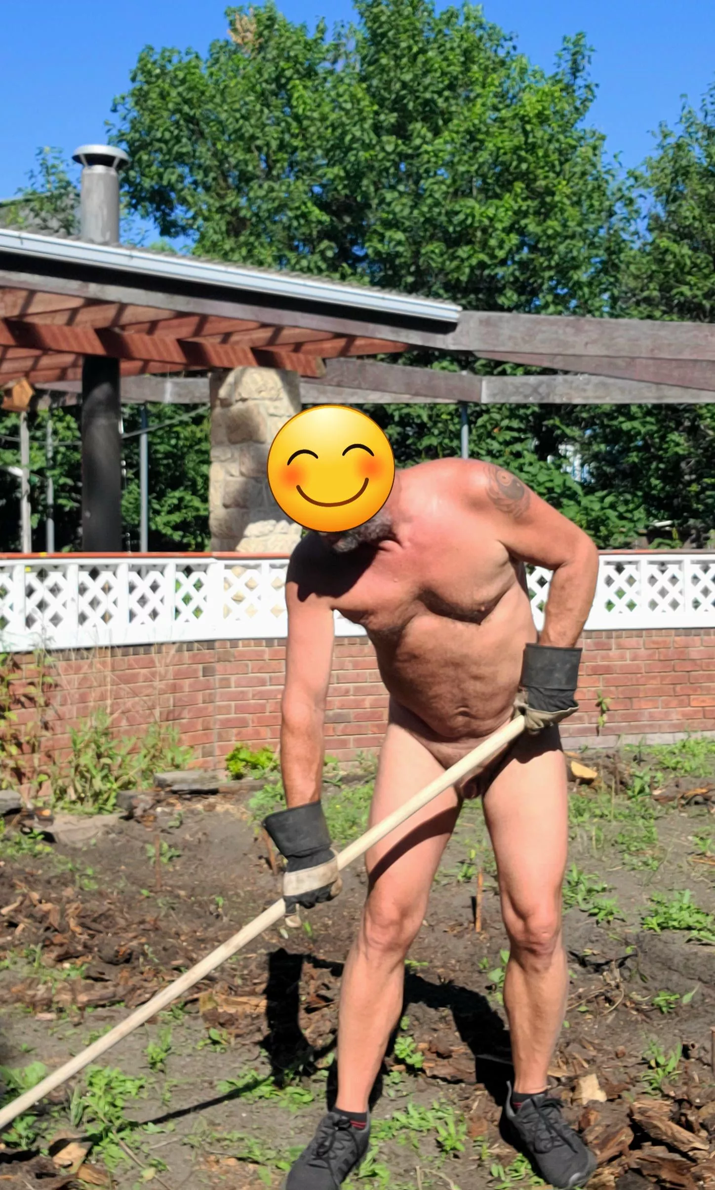 Working in the garden