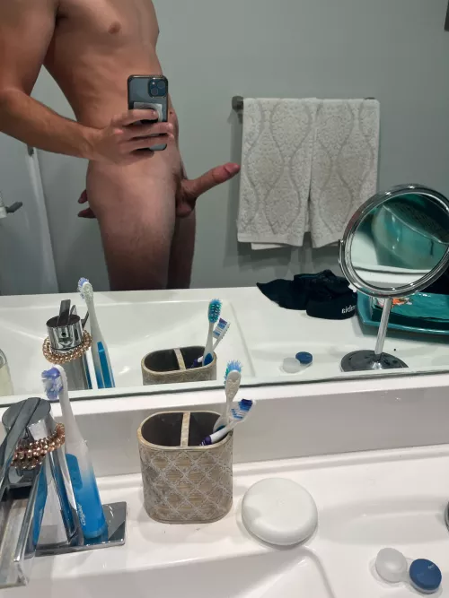 Young cock and balls ready to be milked