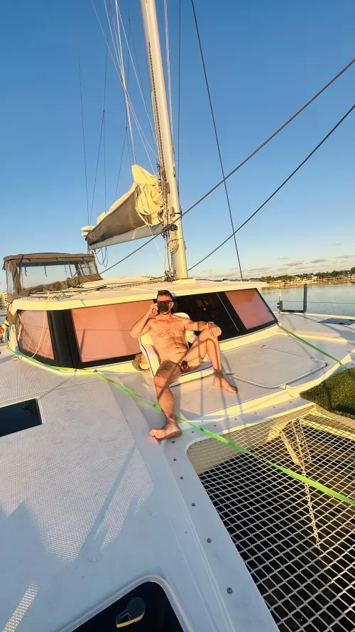 Day 5 - Bimini, Bahamas. Enjoying a quiet morning coffee