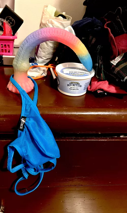 First dildo and new thong..just got today