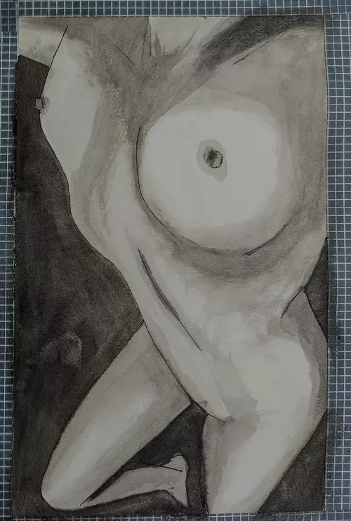 Monochrome watercolor