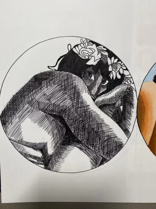 Pen drawing of Amoralartey