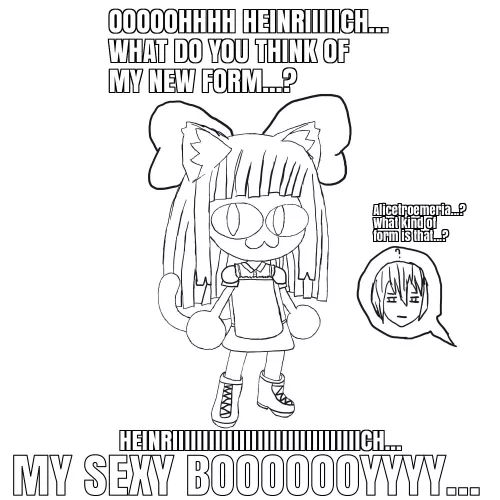 Post Paradox 3 Memes: Neco-Mode Alicetroemeria seducing Heinrich (Art drawn by me)