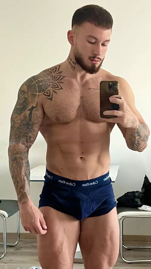 Should have pulled it lower to show my V line better.