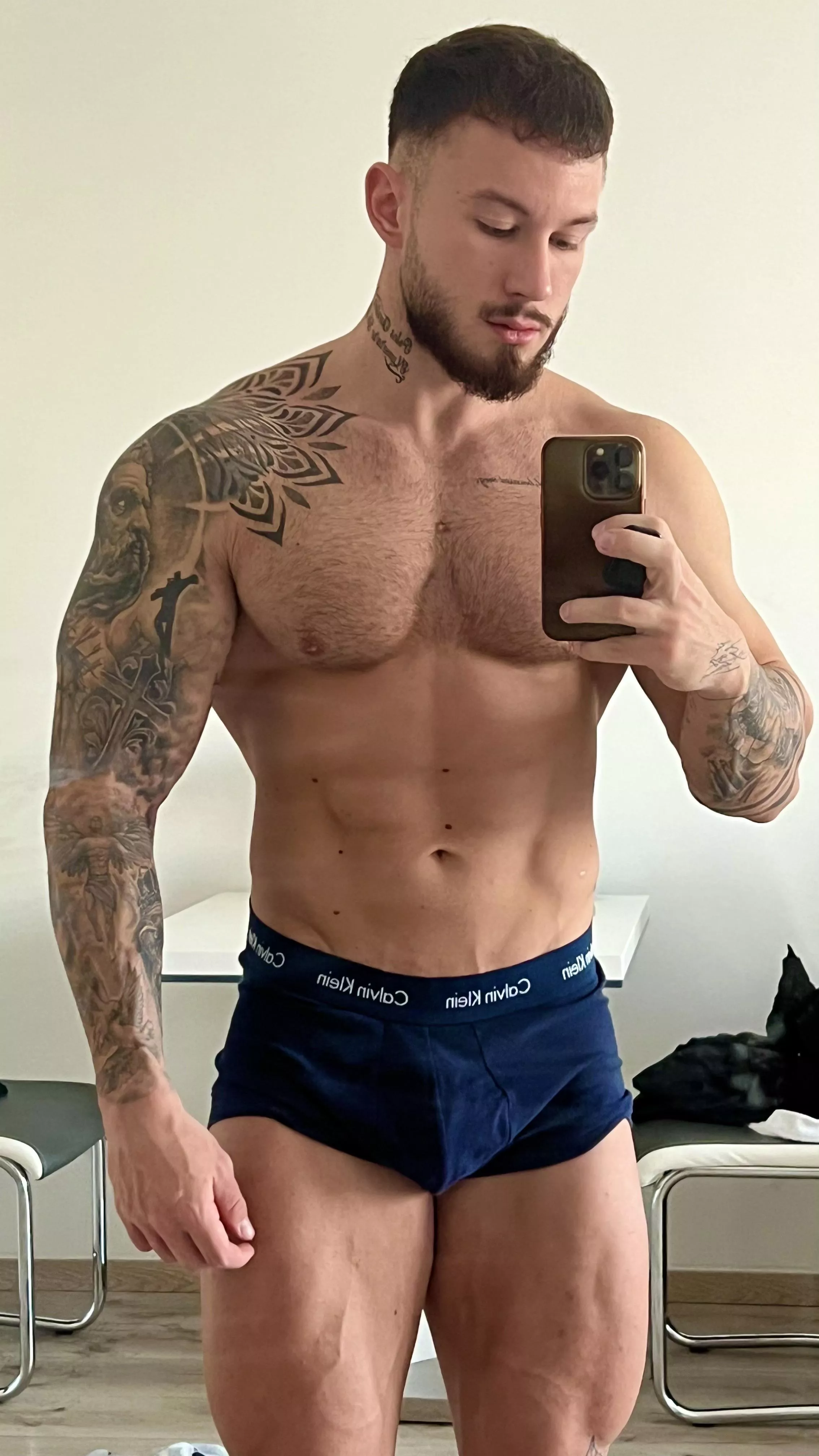 Should have pulled it lower to show my V line better.