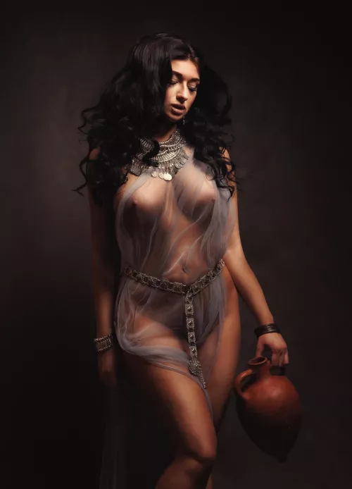 Slave girl fetching water