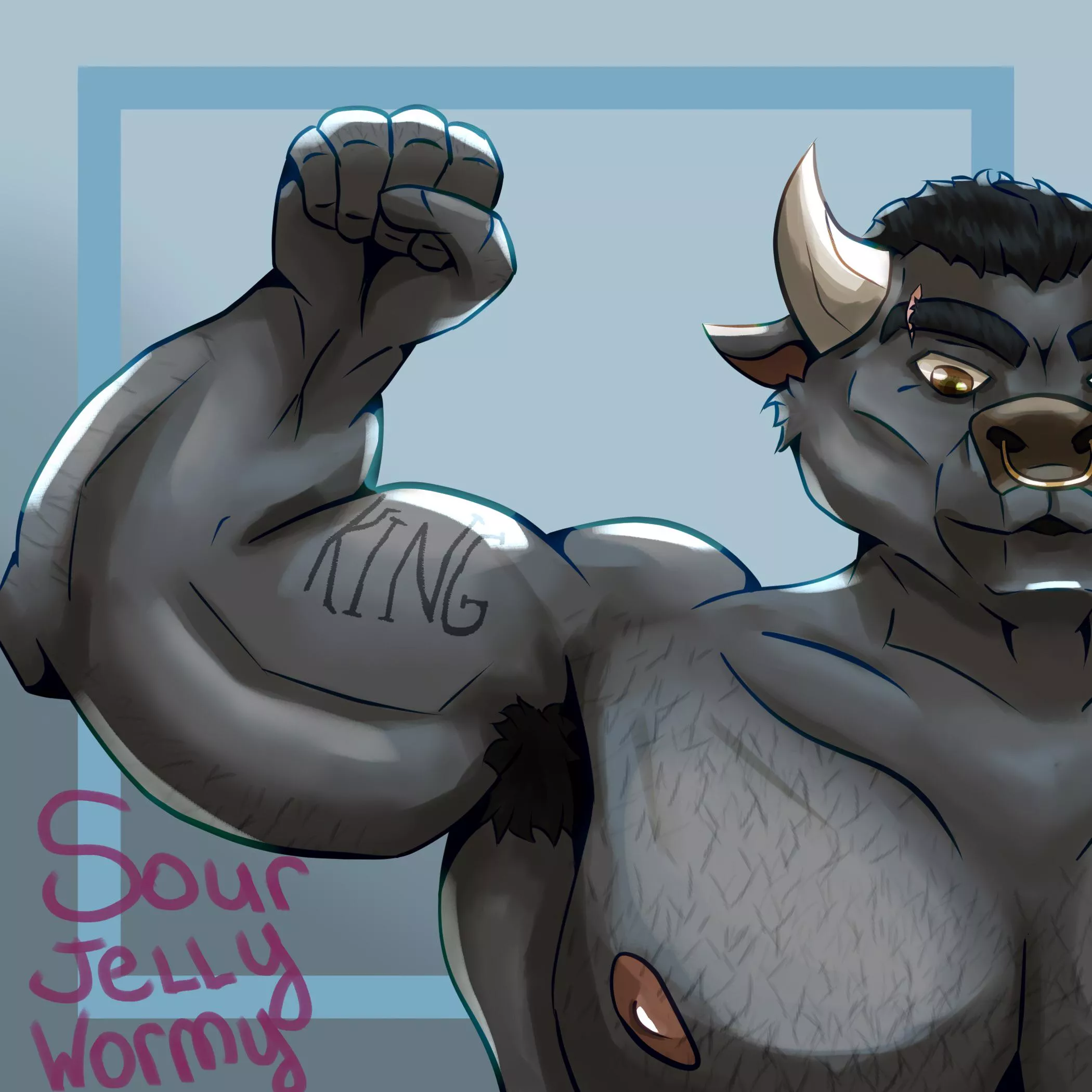 So here is my vision of David King (from dbd) as a Furry (artist is me)