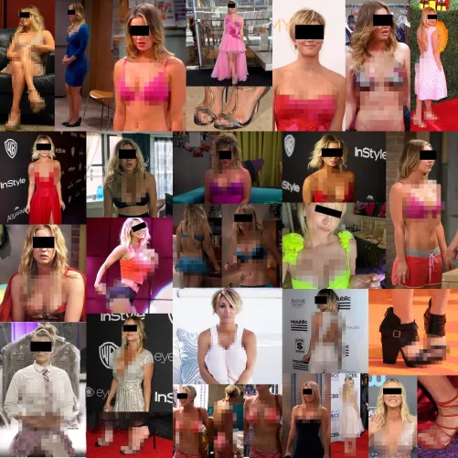 someone requested a censored collage of Miss Cuoco