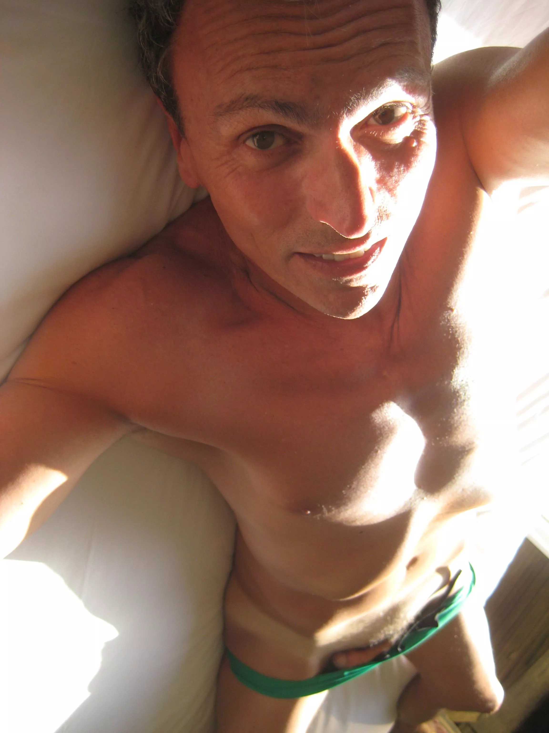 Tan line in afternoon light