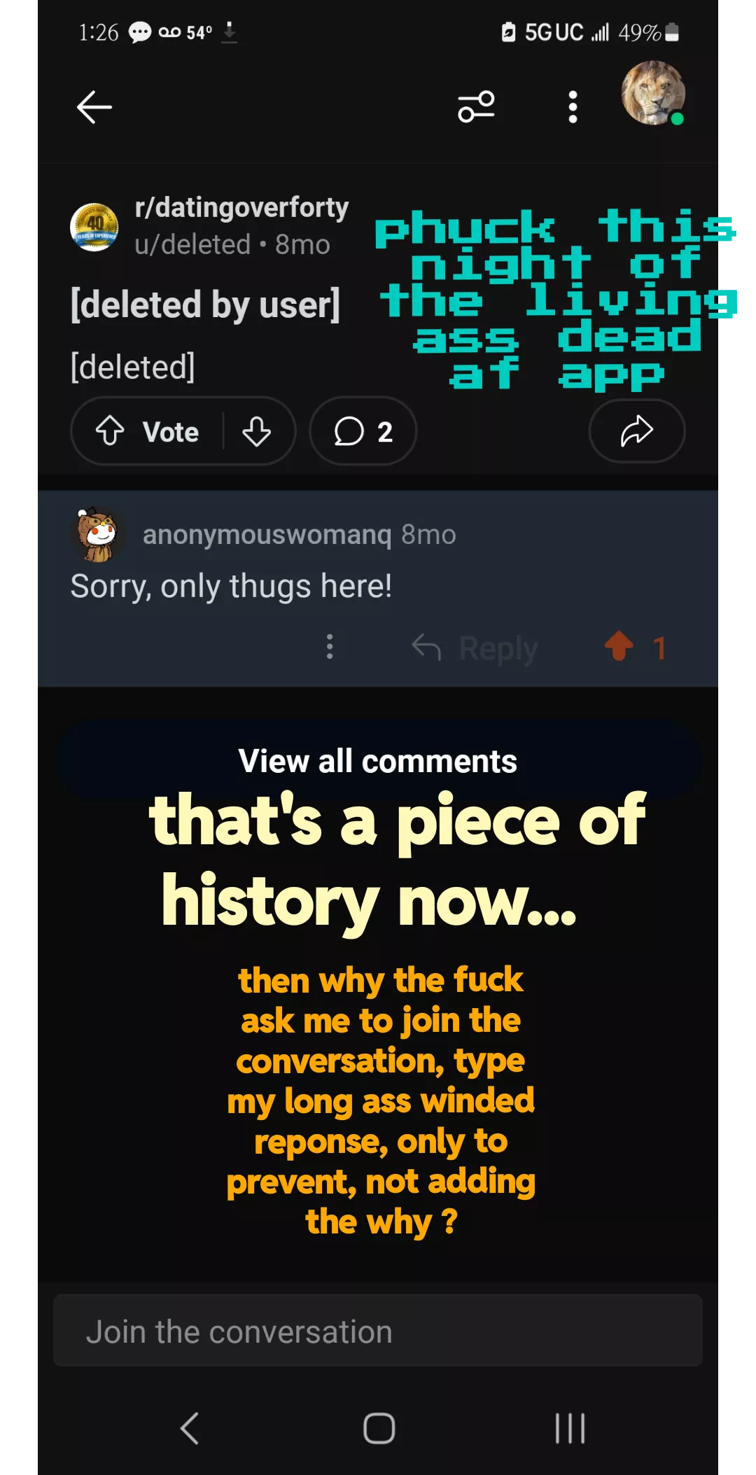 Your reason why? That's bc in part while there is a host of reasons why..