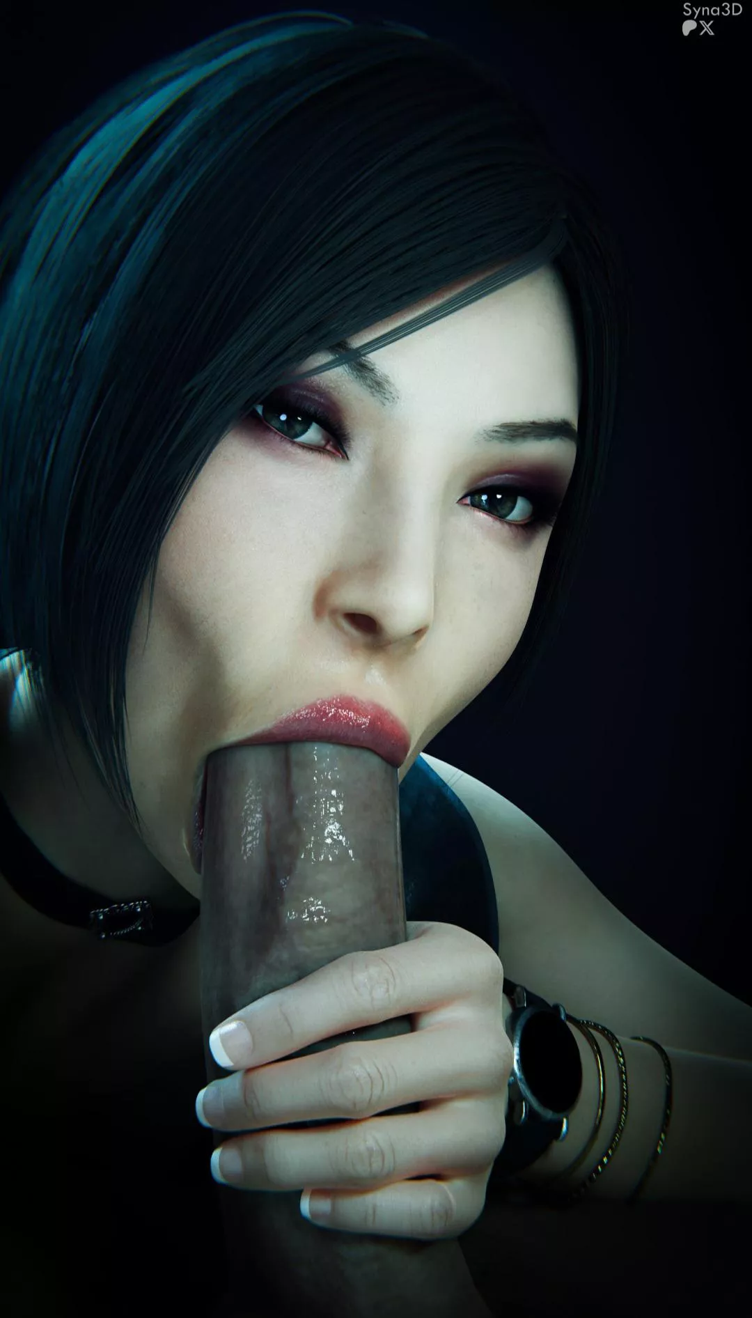 Ada's perfect lips wrapped around a bbc (Syna3D)