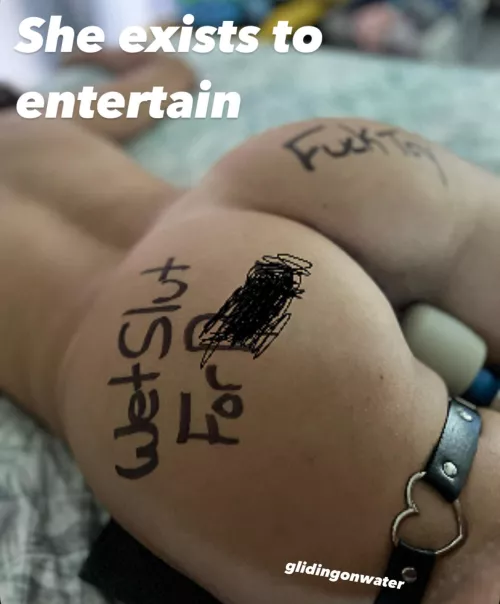 Being seen for what she is, fuck toy