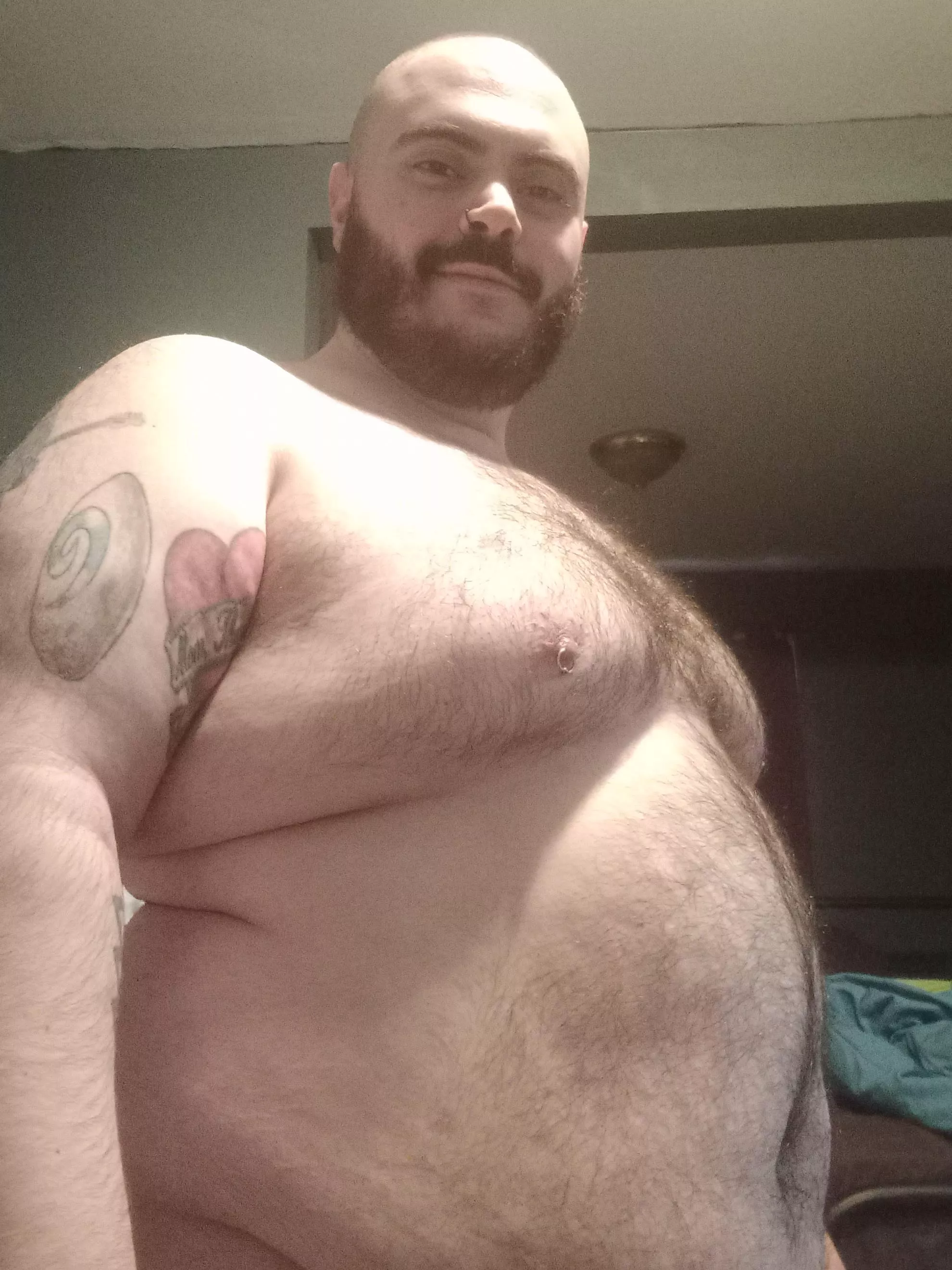 Big dude with fruitful moobs