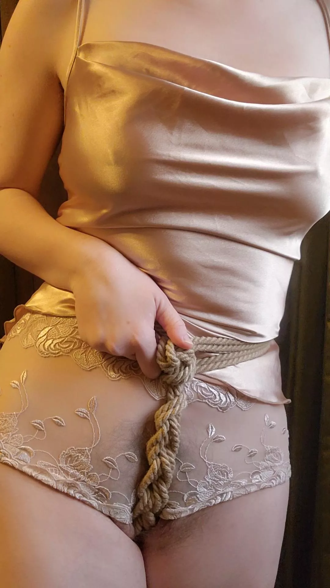 Daisy chain crotch rope. 